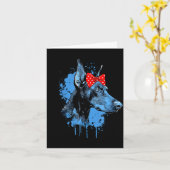 Grappig dobermann-ontwerp voor hondenliefhebbers m kaart (Gele Bloem)
