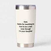 Grappig Dochter Cadeau voor Vader Geïsoleerde Drinkbeker (Achterkant)