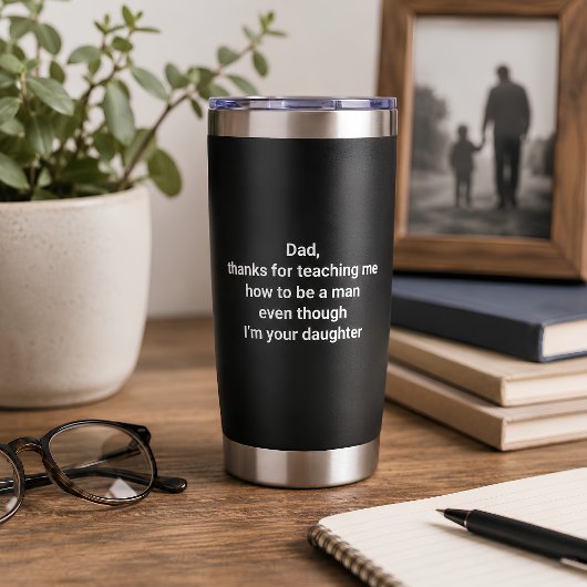 Grappig Dochter Cadeau voor Vader Geïsoleerde Drinkbeker