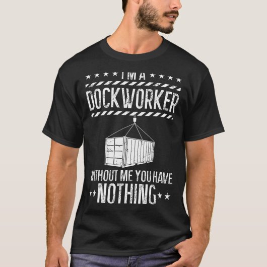 Grappig Dockworker, Docker, Dockhand, Loader, Long T-shirt (Voorkant)