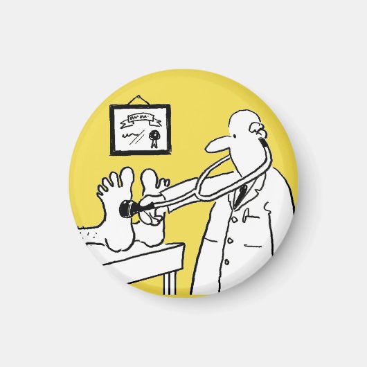 Grappig Doctor Gift. Doctor met Stethoscoop Magneet (Voorkant)