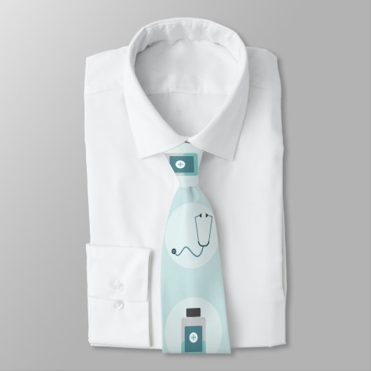 Grappig Doctor Medical Physician Monogram Stropdas (Gebonden)