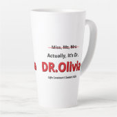 Grappig doctoraat afstudeercadeau voor moeder latte mok (Rechterhoek)
