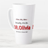 Grappig doctoraat afstudeercadeau voor moeder latte mok (Linkerhoek)