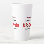 Grappig doctoraat afstudeercadeau voor moeder latte mok (Voorkant)