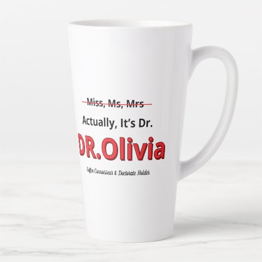 Grappig doctoraat afstudeercadeau voor moeder latte mok (Rechts)