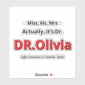 Grappig doctoraat afstudeercadeau voor moeder sticker (Vel)