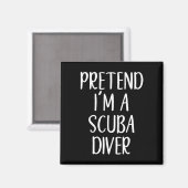 Grappig Doe alsof ik een Scu Diver kostuum Hallowe Magneet (Voorkant / Achterkant)