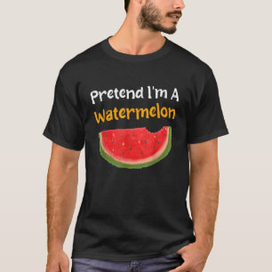 Grappig Doe alsof ik een watermeloen Halloween ben T-shirt