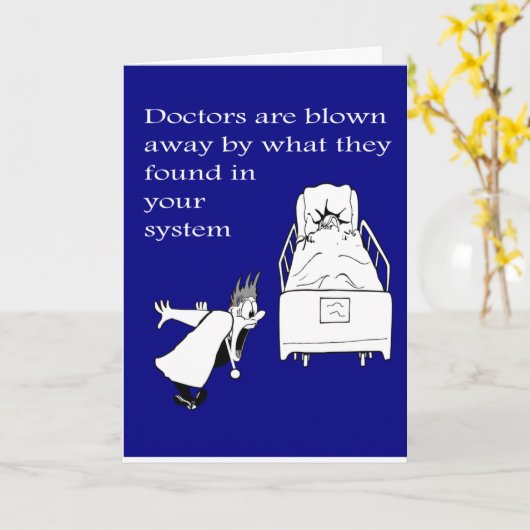 Grappig, doe het goed Wens Kaart (Gele Bloem)