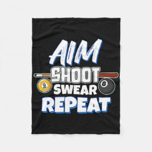 Grappig Doel Pool Player Gift biljart Fleece Deken