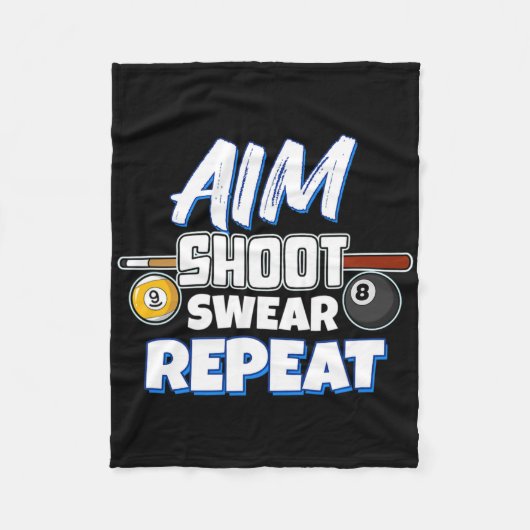 Grappig Doel Pool Player Gift biljart Fleece Deken (Voorkant)