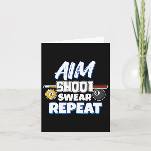 Grappig Doel Pool Player Gift biljart Kaart (Voorkant)