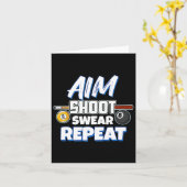 Grappig Doel Pool Player Gift biljart Kaart (Gele Bloem)