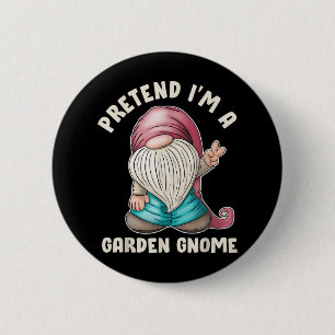 Grappig doen alsof ik een Garden Gnome kostuum cit Ronde Button 5,7 Cm