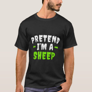 Grappig doen alsof ik schaap luie Halloween kostuu T-shirt