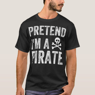 Grappig doen alsof in een piraat kostuum grappig H T-shirt