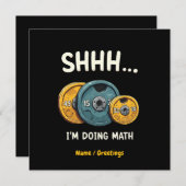 Grappig Doen Wiskunde Gewichtheffen Training Kaart (Voorkant / Achterkant)