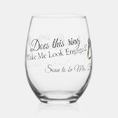 Grappig, doet dit me er geëngageerd uitzien? wijnglas zonder voet (Voorkant)