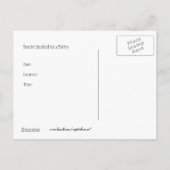 Grappig Dog Graduation Party op het strand Briefka Uitnodiging Briefkaart (Achterkant)