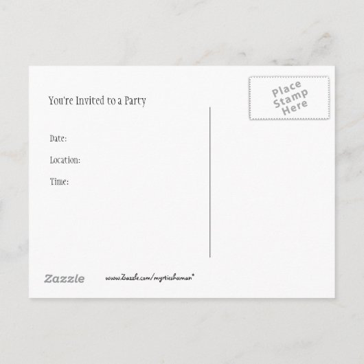 Grappig Dog Graduation Party op het strand Briefka Uitnodiging Briefkaart (Achterkant)