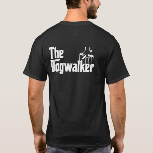 Grappig 🐾 Dog Walker Trainer Sitter T-shirt (Achterkant)