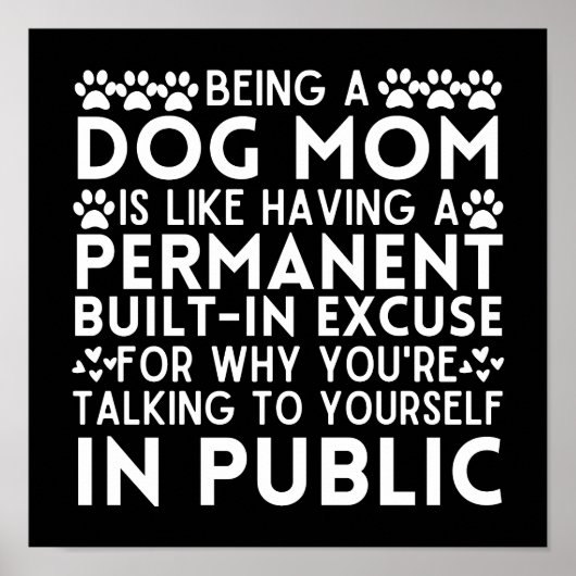 Grappig Dogmma-Gezegde als een hond-moeder is als Poster (Voorkant)