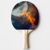 Grappig dolfijn in het universum tafeltennisbatje (Voorkant)