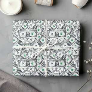 Grappig dollarpatroon humor inpakpapier 