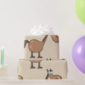Grappig Dom Paard Grappig Bruine Hengst Cadeaupapier