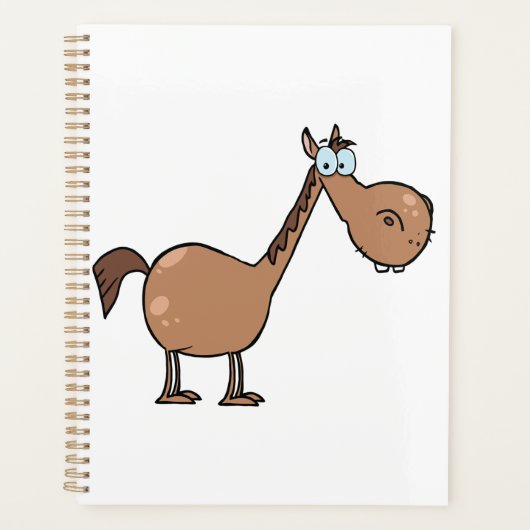 Grappig Dom Paard Grappig Bruine Hengst Planner (Voorkant)