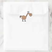 Grappig Dom Paard Grappig Bruine Hengst Ronde Sticker (Tas)