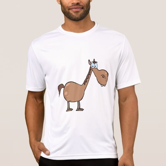Grappig Dom Paard Grappig Bruine Hengst T-shirt (Voorkant)