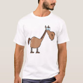 Grappig Dom Paard Grappig Bruine Hengst T-shirt (Voorkant)