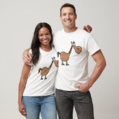 Grappig Dom Paard Grappig Bruine Hengst T-shirt (Unisex)