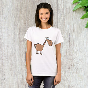 Grappig Dom Paard Grappige Bruine Hengst T-shirt