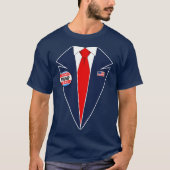 Grappig Donald Trump 2024 Tuxedo Halloween kostuum T-shirt (Voorkant)
