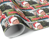 Grappig Donald Trump 47 Daddy's Home Kerstmis Cadeaupapier (Rol Hoek)