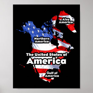Grappig Donald Trump Amerikaanse vlag Canada Groen Poster