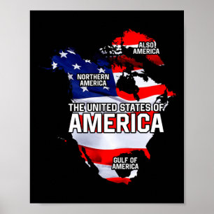 Grappig Donald Trump Amerikaanse vlag Canada Groen Poster
