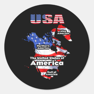 Grappig Donald Trump Amerikaanse vlag Canada Groen Ronde Sticker