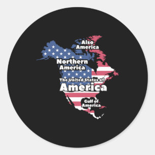 Grappig Donald Trump Amerikaanse vlag Canada Groen Ronde Sticker