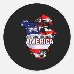 Grappig Donald Trump Amerikaanse vlag Canada Groen Ronde Sticker