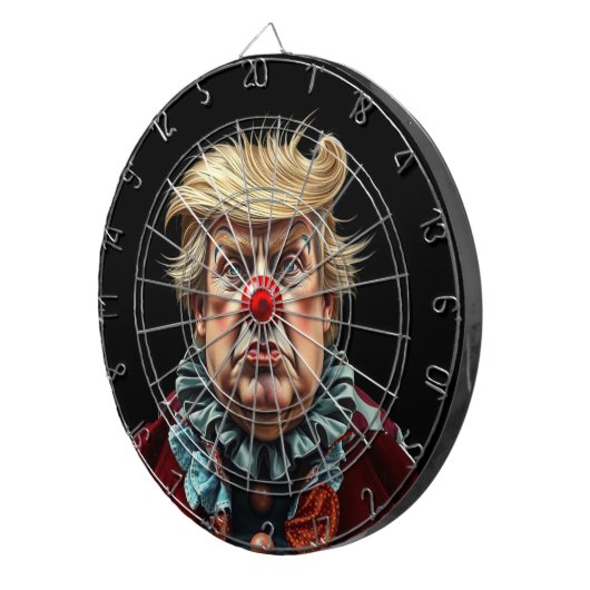 Grappig Donald Trump Clown Dart Board Dartbord (Voorkant Rechts)