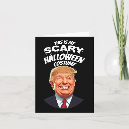 Grappig Donald Trump Enge Halloween Gag President  Kaart (Voorkant)