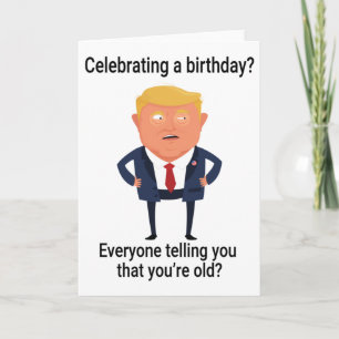 Grappig Donald Trump Fake Nieuws Verjaardag Kaart
