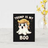 Grappig Donald Trump Ghost Halloween Party Spooky Kaart (Gele Bloem)