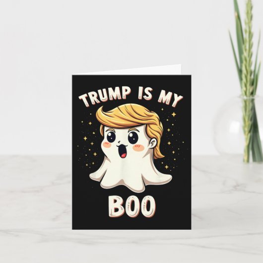 Grappig Donald Trump Ghost Halloween Party Spooky Kaart (Voorkant)