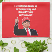 Grappig Donald Trump Ik hou van het 47e President Theedoek (Gevouwen)