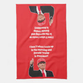 Grappig Donald Trump Ik hou van het 47e President Theedoek (Verticaal)